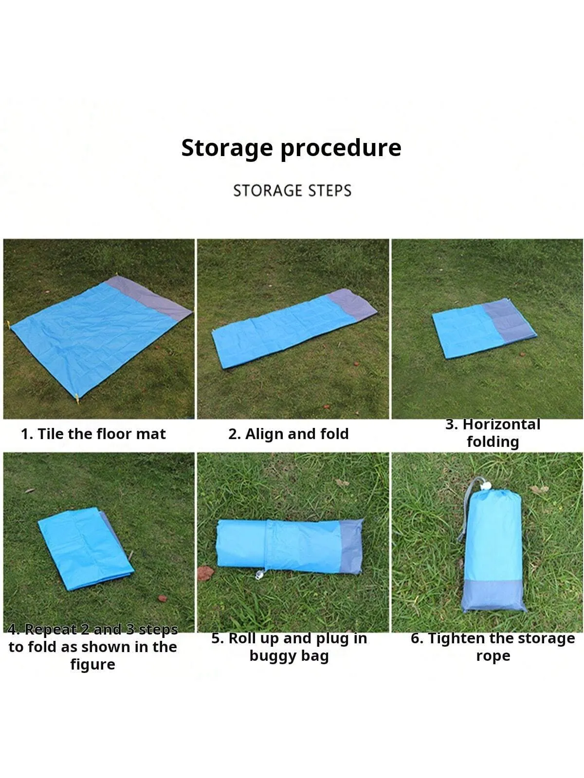 1pc New Outdoor Waterproof And Foldable Picnic Mat With Pocket, Made Of Polyester Grid Fabric, For Camping And Beach