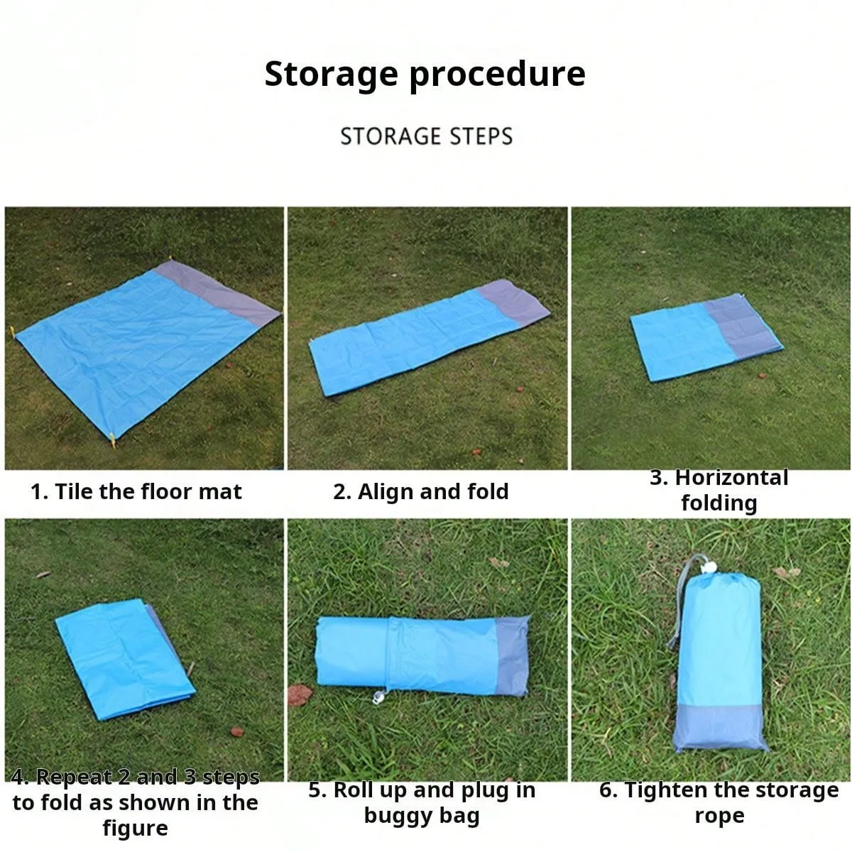 1pc New Outdoor Waterproof And Foldable Picnic Mat With Pocket, Made Of Polyester Grid Fabric, For Camping And Beach