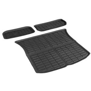 3PCS Car Rear Front Cargo Trunk Toolbox Luggage Rubber Mats for Tesla Model Y 2021-2023