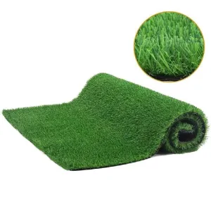 Artificial Grass Turf Mat Green Synthetic Carpet Fake Lawns Landscape Garden, Home, Balcony, Terrace Natural Green (6.6X20 Feet)