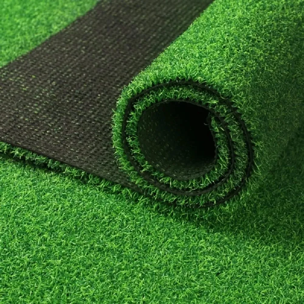 Artificial Grass Turf Mat Green Synthetic Carpet Fake Lawns Landscape Garden, Home, Balcony, Terrace Natural Green (6.6X20 Feet)