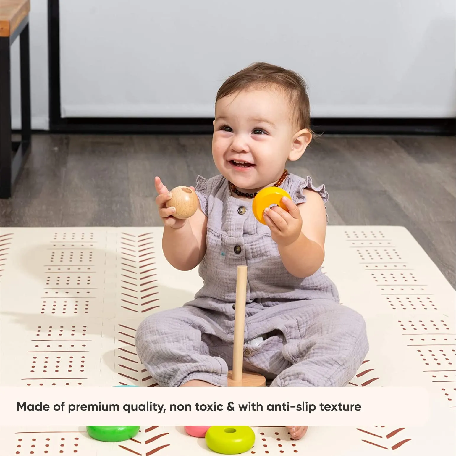 Baby Play Mat - Extra Large, Non-Toxic Foam Play Mat With Soft