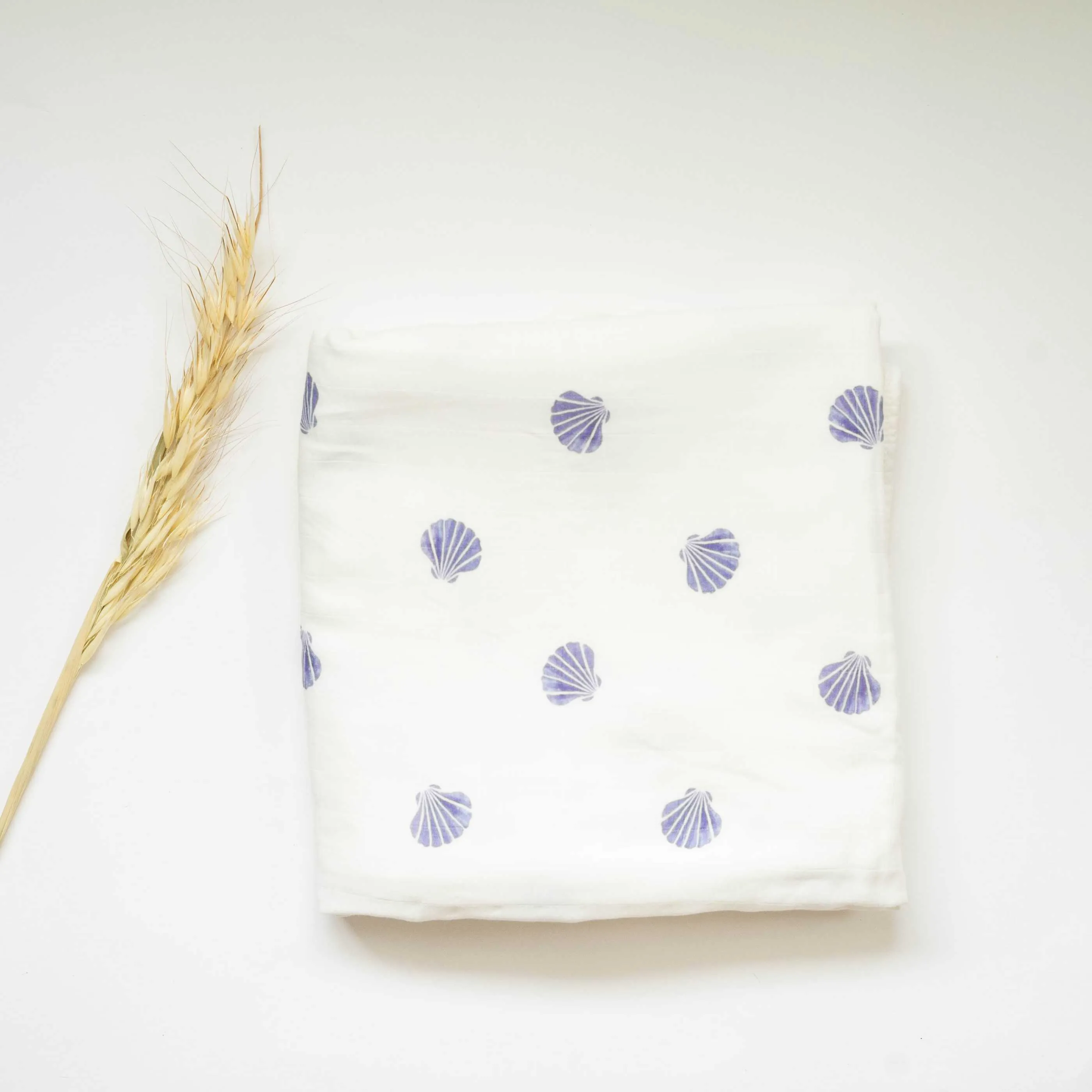 Beach Born Salcombe Ltd - Sea Shells Muslin Blanket