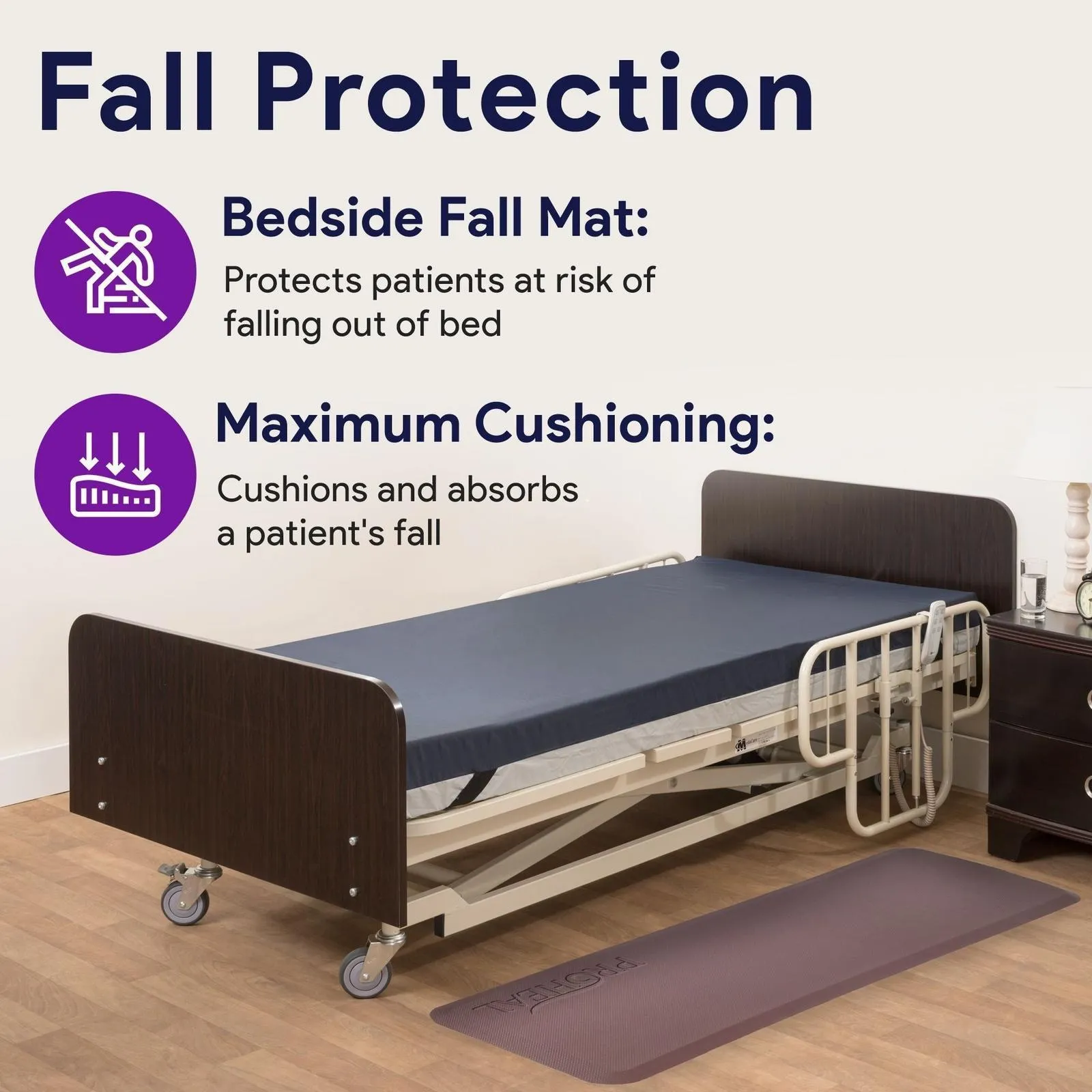 Beveled Fall Mat For Fall Prevention For Seniors