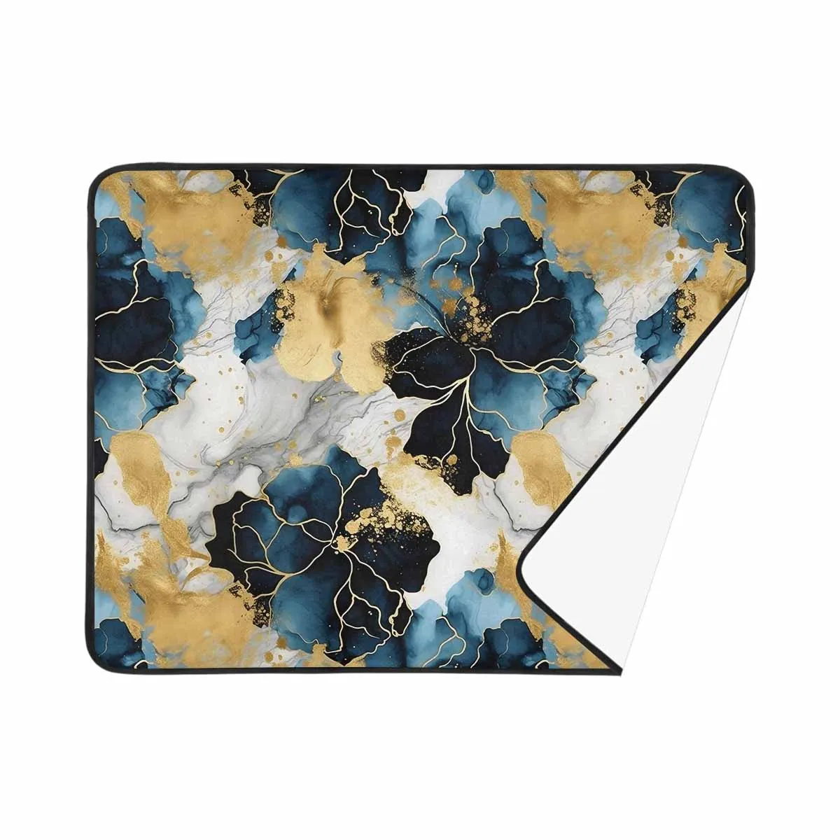 Blue Ink Floral  Beach Mats 78"x 60"