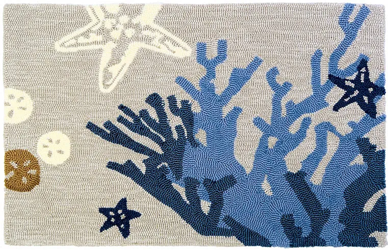 Blue Reef Hand-Hooked Indoor/Outdoor Mat