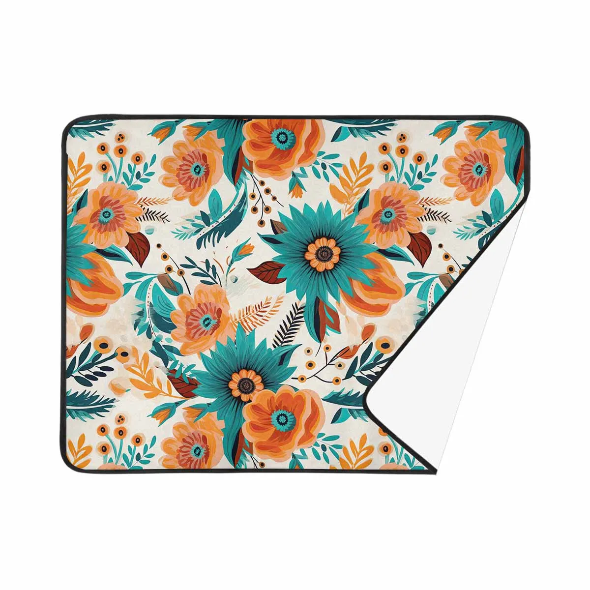 Boho Retro Floral  Beach Mats 78"x 60"