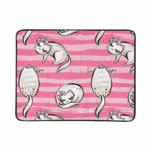 Cats Pink@2x  Beach Mats 78"x 60"