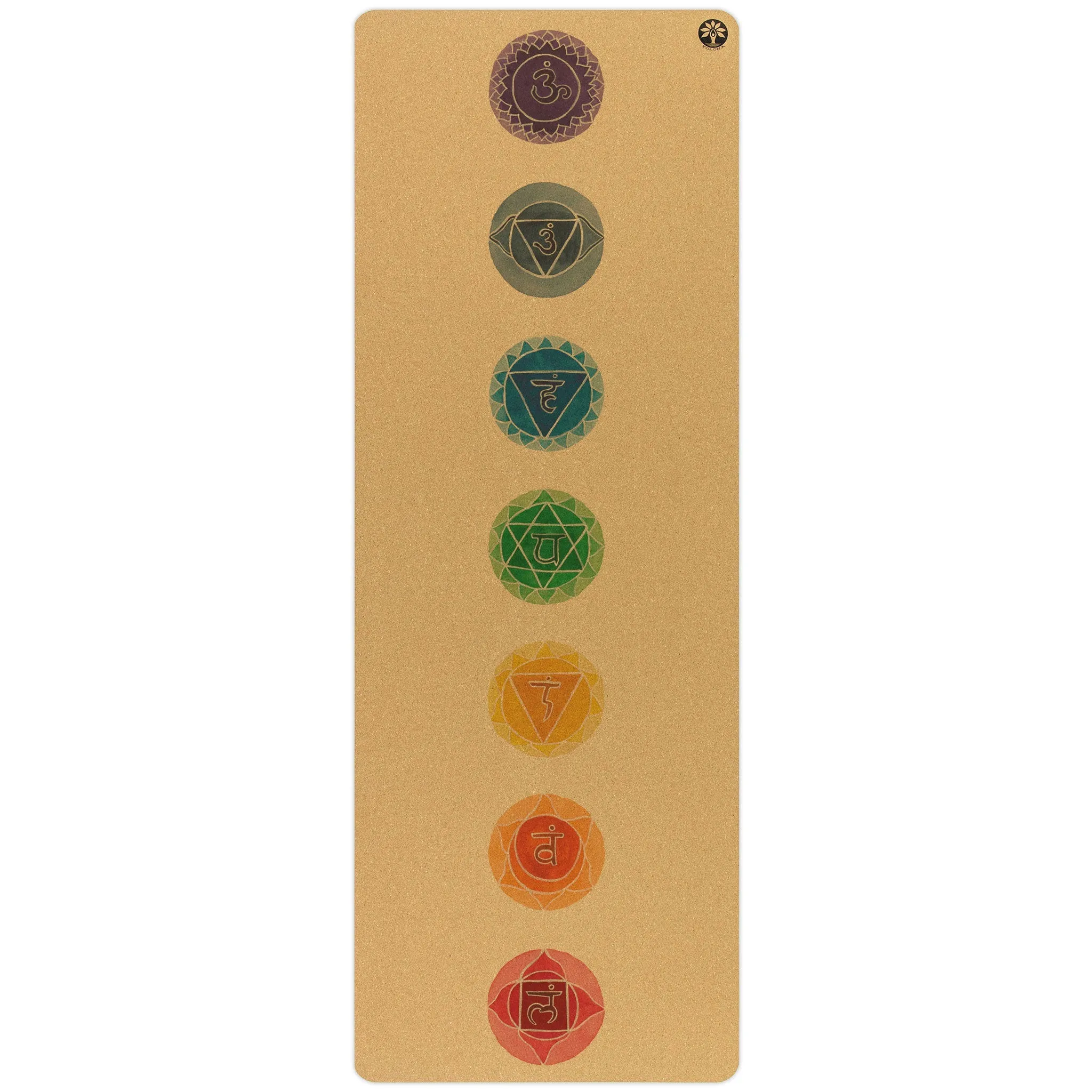 Chakras Aura Cork Yoga Mat