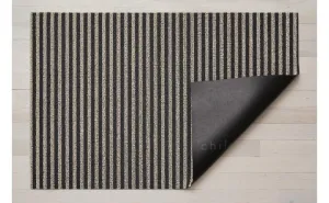 Chilewich Indoor Outdoor Shag Mat - Breton Stripe / Gravel / 24x36"