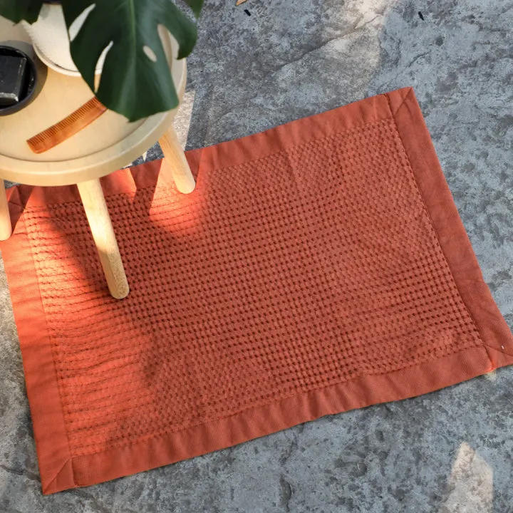 Clay Waffle Bath Mat - Modern Style