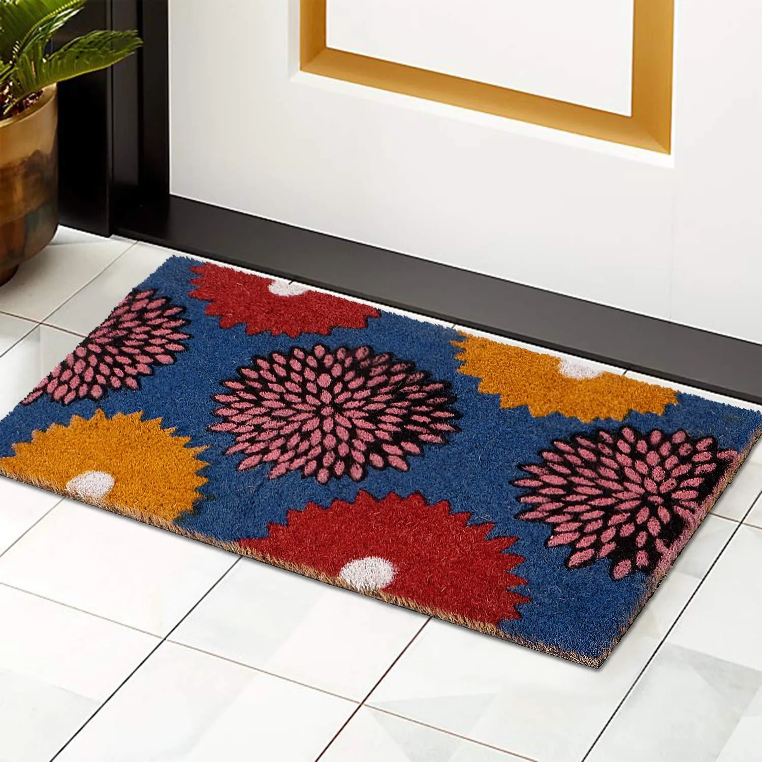 Coir Entrance Door Mat with Anti-Slip PVC Backing