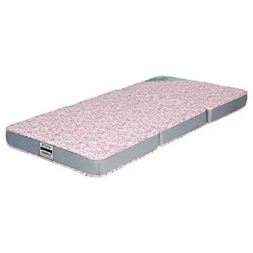 COLOFLY 4 inch Soft & Bounce Single High Density PU Foam Foldable Mattress (72x35x4, Pink)