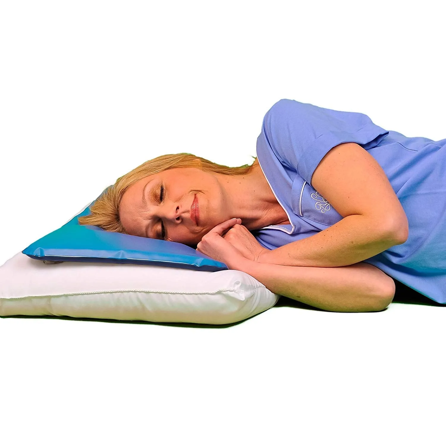 Cooling Pillow Portable Traveling Cool Ice Gel Pillow Mat, Relaxing Sleeping Cold Cushion for Reduces Migraines Hot Flashes and Fevers