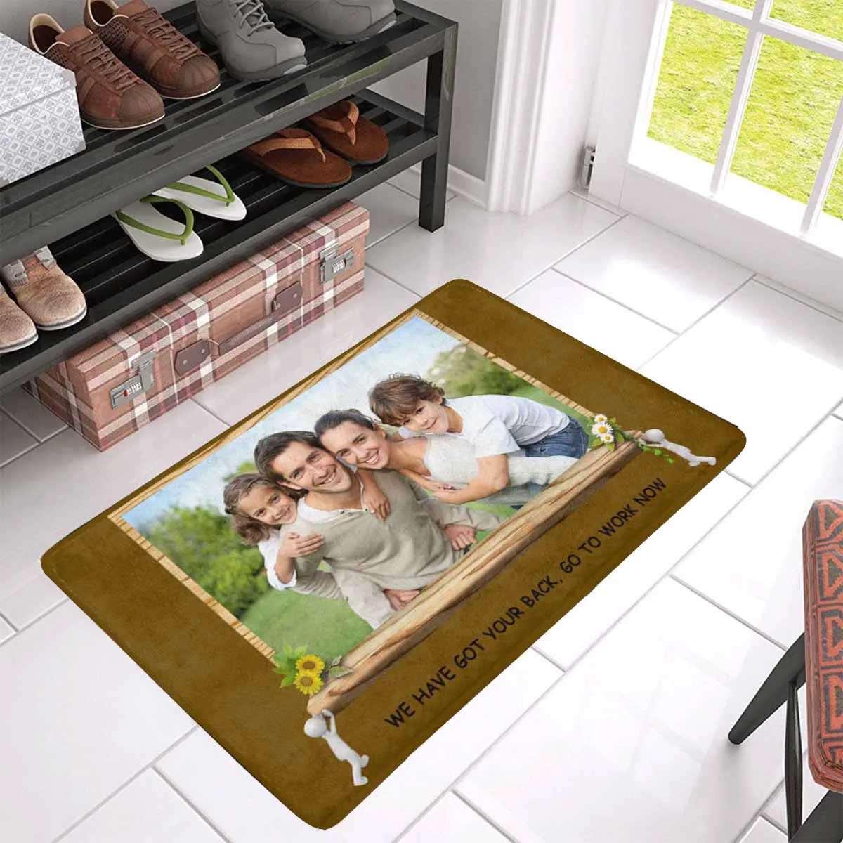 Costom Photo Got Your Back Doormat