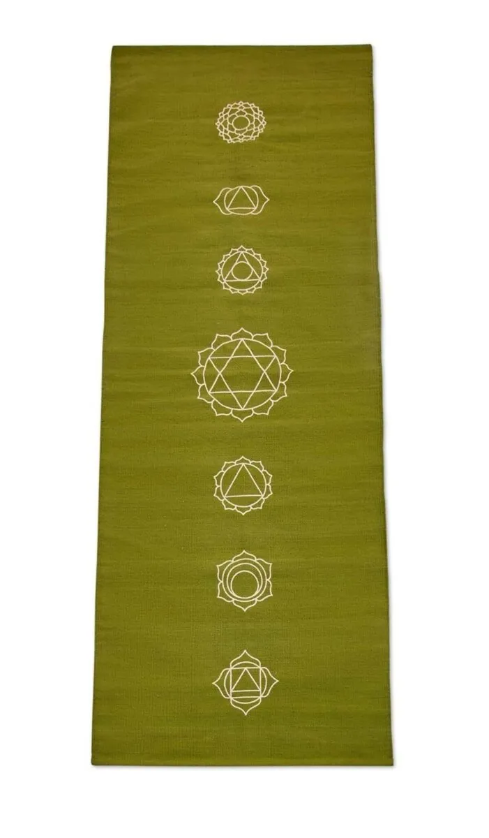 Cotton Yoga Mat- Green