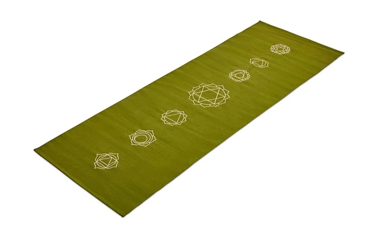 Cotton Yoga Mat- Green