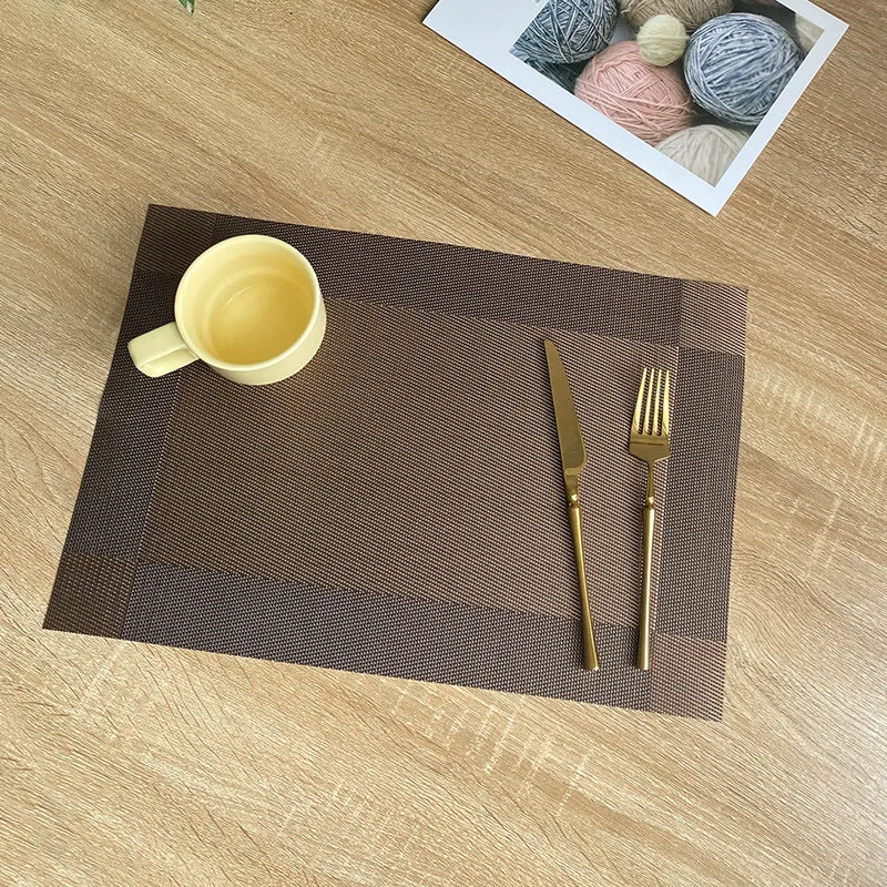 Dining Table Mat PVC Place Non-Slip Waterproof Mats