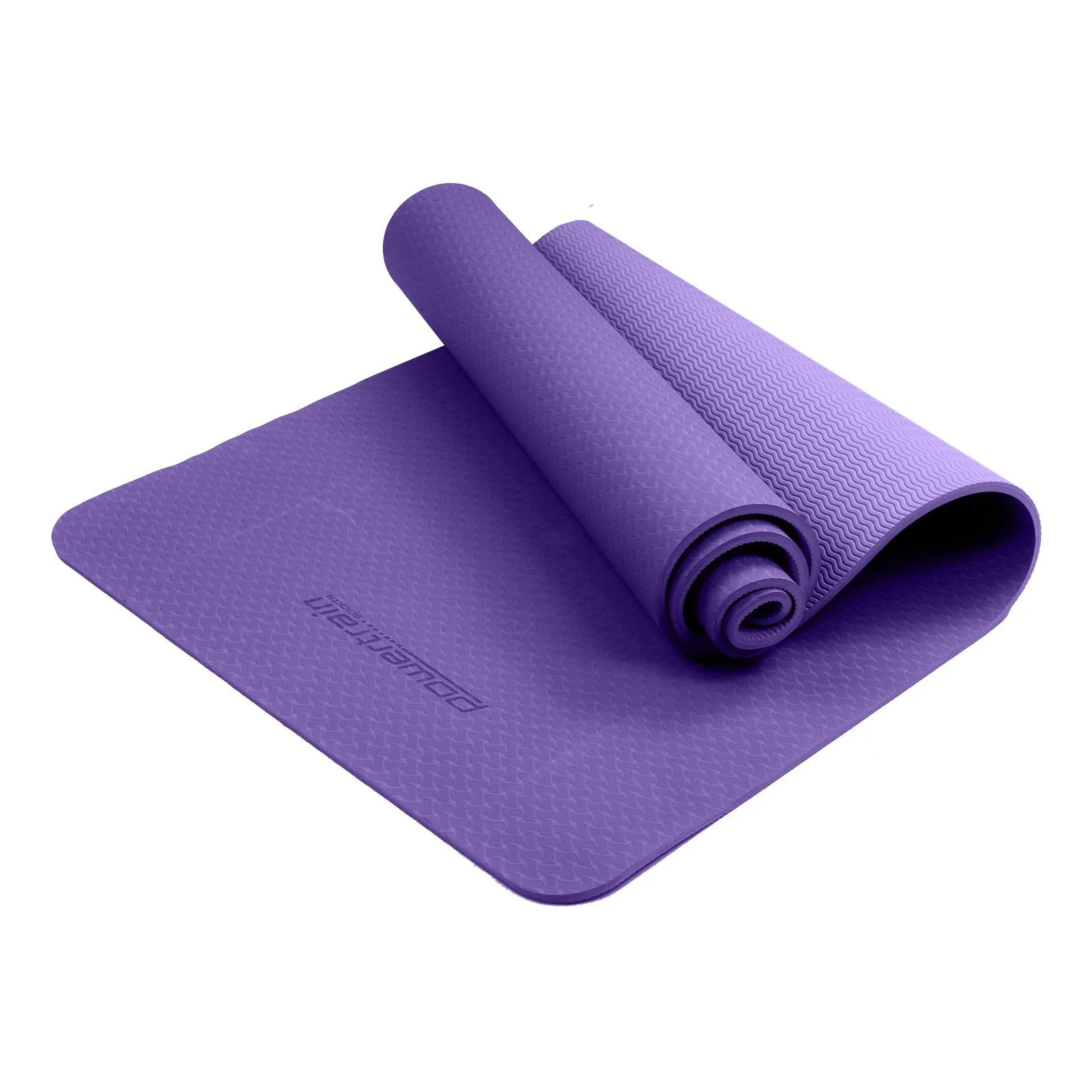 Eco-friendly Non-slip 6mm Yoga Mat w/ Carry Strap - Powertrain