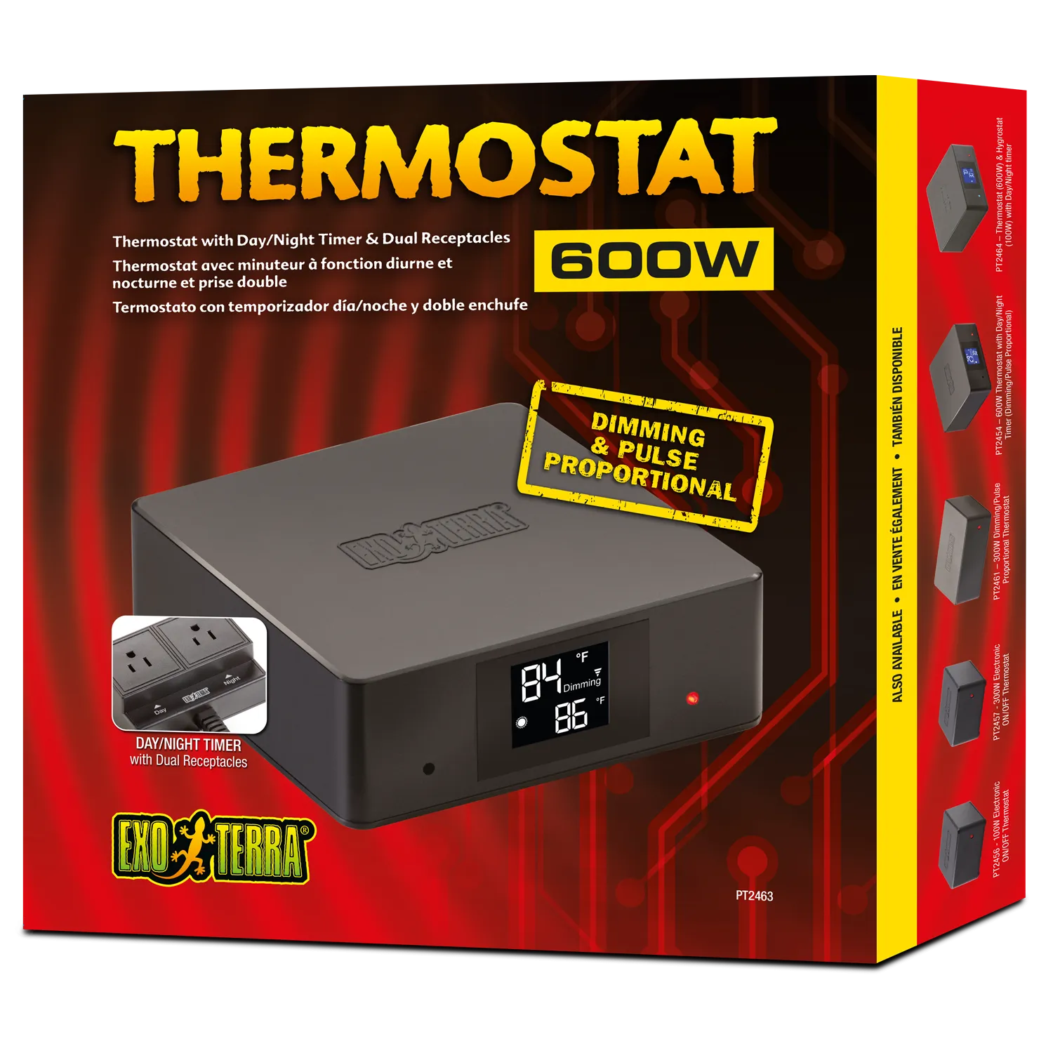 Exo Terra Thermostat with Time & Dual Receptacles 600 watt