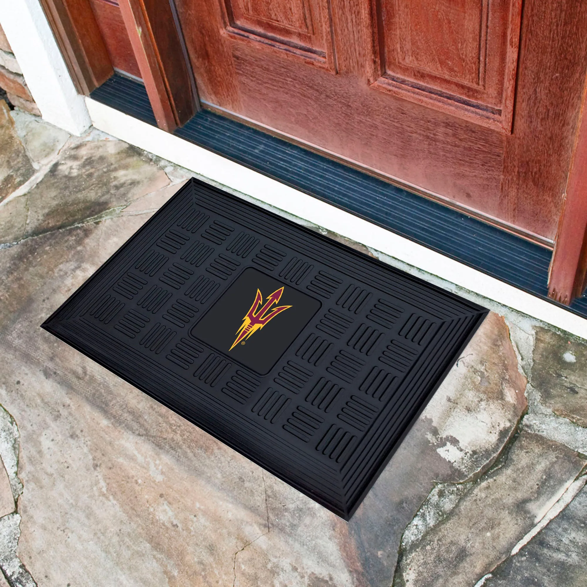 Fanmats Arizona State Sun Devils Heavy Duty Vinyl Medallion Door Mat - 19.5" x 31"