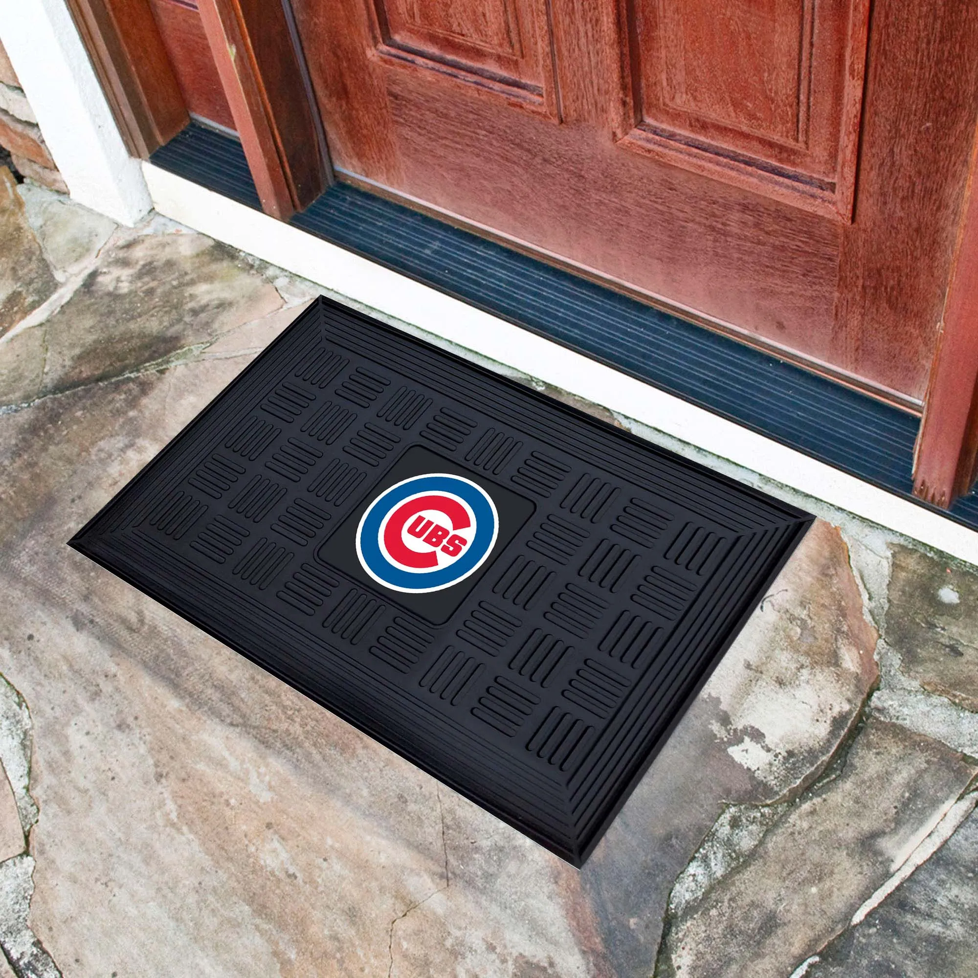 Fanmats Chicago Cubs Heavy Duty Vinyl Medallion Door Mat - 19.5" x 31"