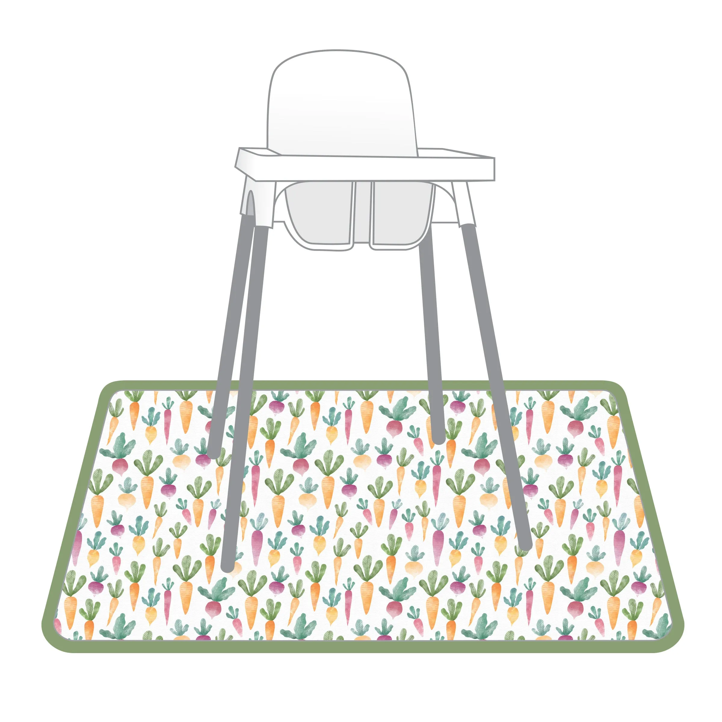 Farm Produce Splash Mat - A Waterproof Catch-All For Highchair Spills And More!