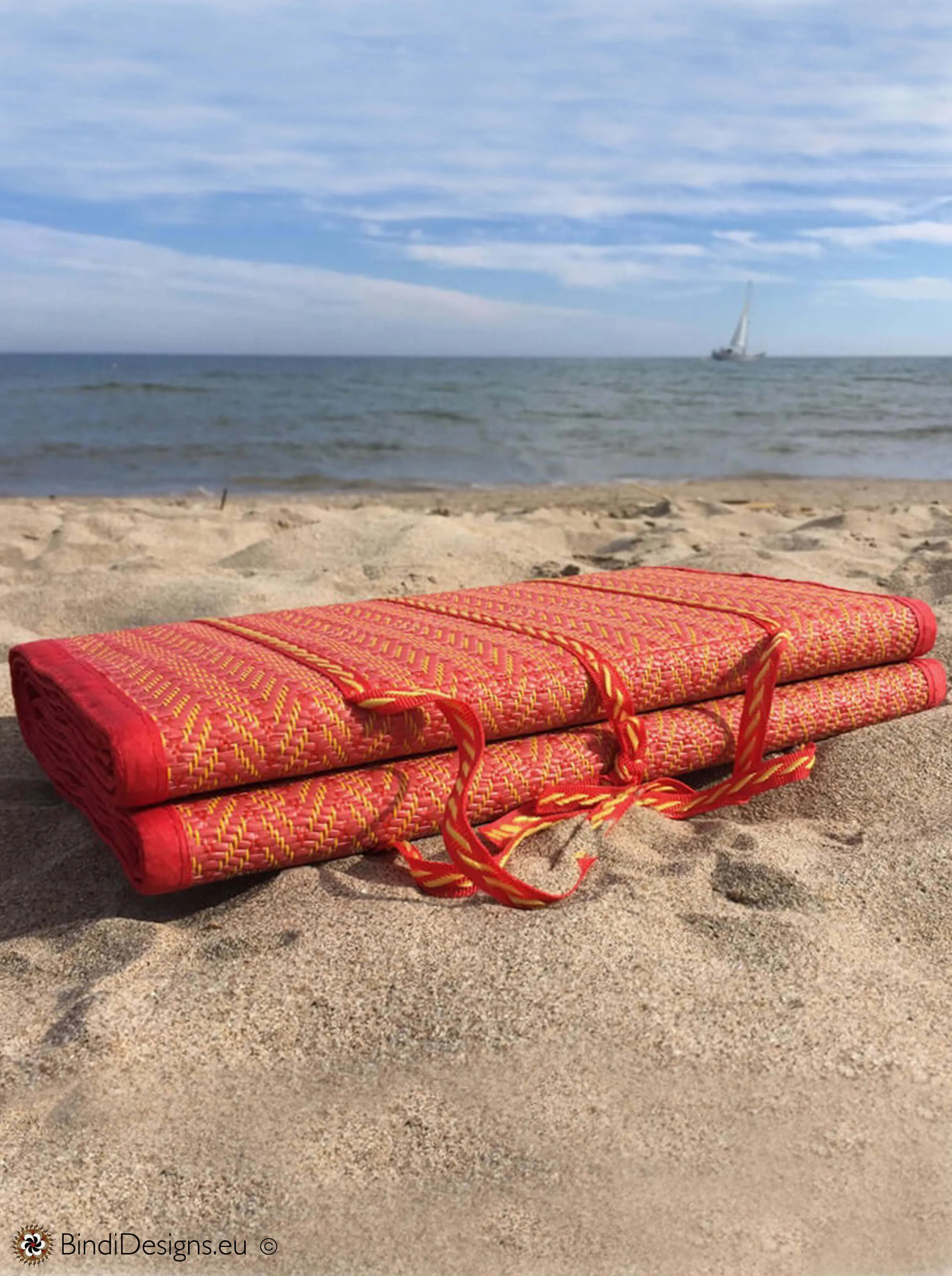 Fold up Beach Mat Orange