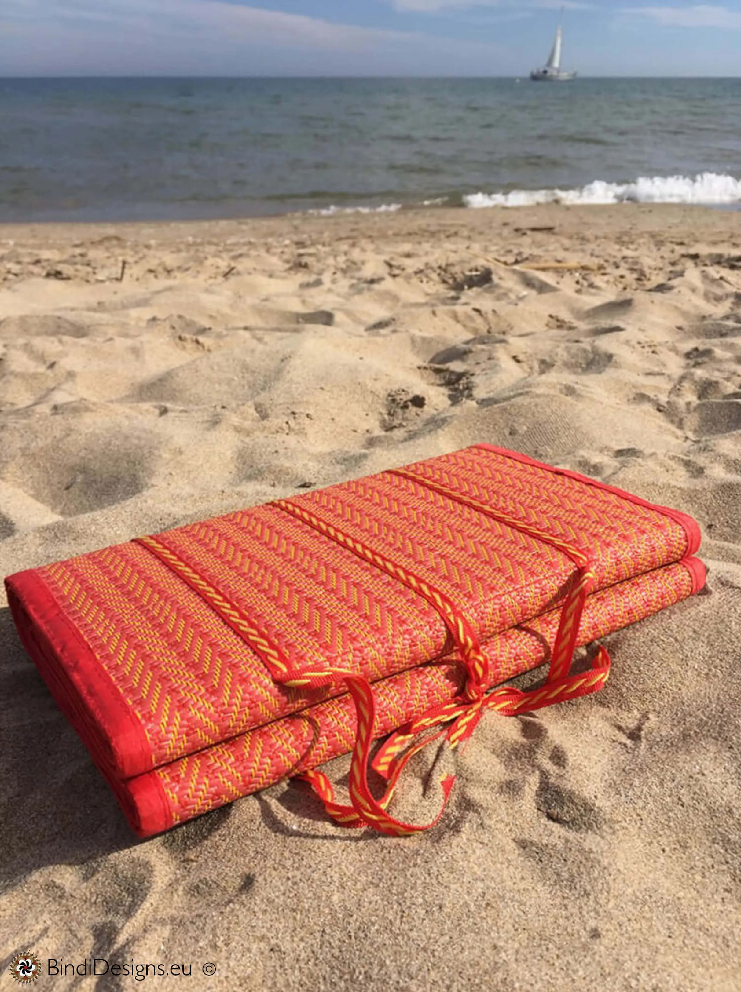 Fold up Beach Mat Orange