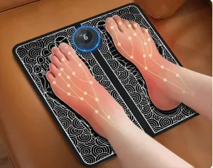 Foot Massager Mat Pad Relax Feet for Home and Office Use Portable Electric Massage Pad.