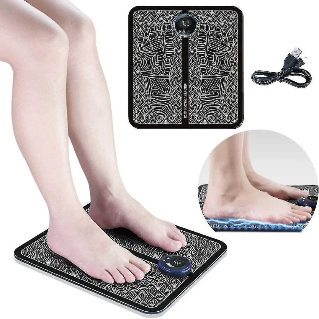 Foot Massager Mat Pad Relax Feet for Home and Office Use Portable Electric Massage Pad.