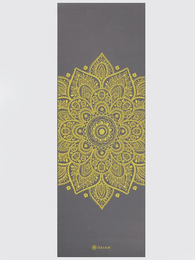 Gaiam Premium Citron Sundial Yoga Mat 6mm