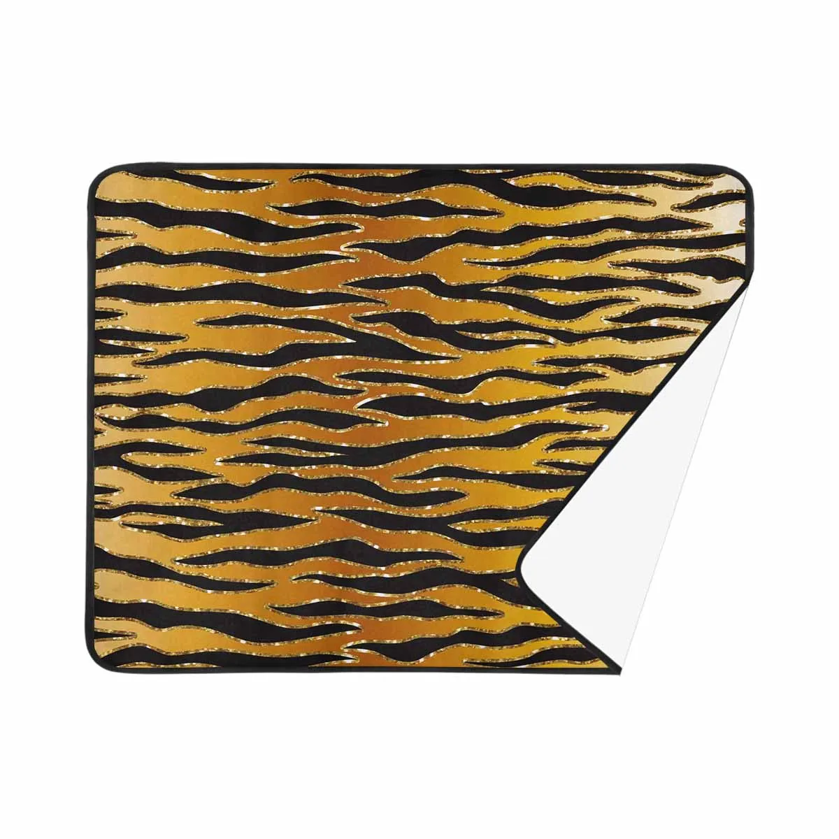 Glitter Look Gold Animal Print  Beach Mats 78"x 60"