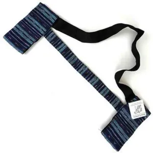 Hand Woven Solo Yoga Mat Sling in Blue-Purple Maya Traditions