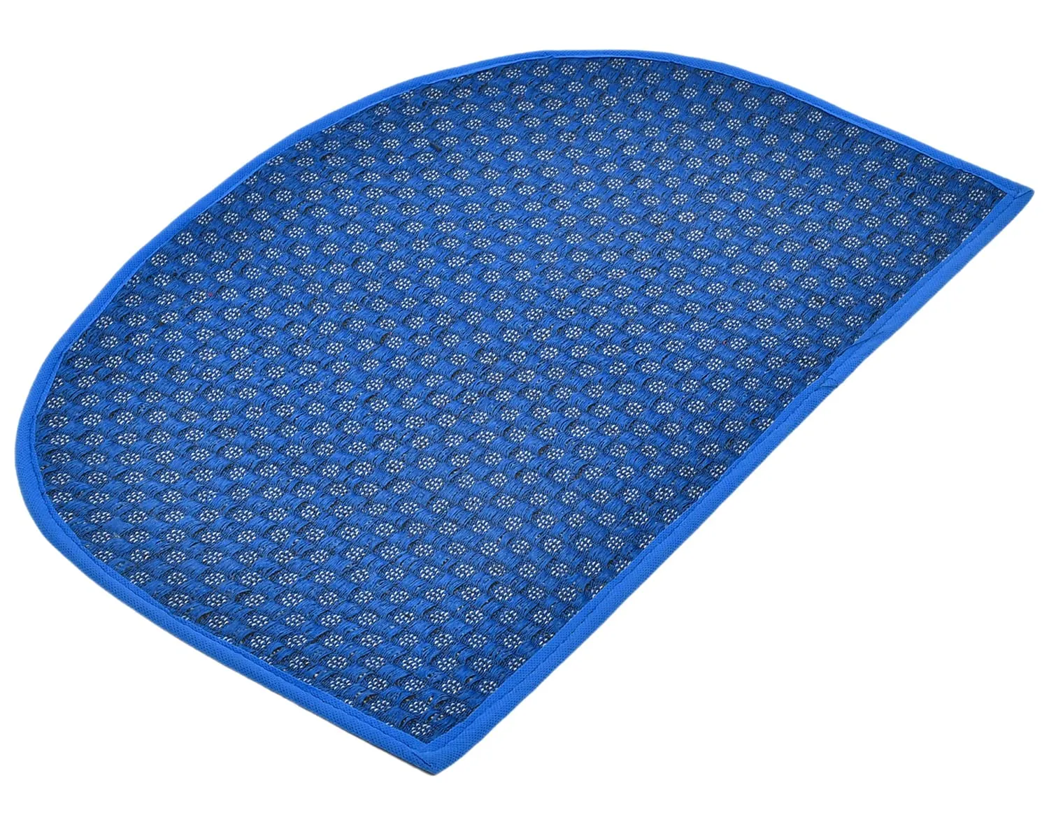 Heart Home D Shape Anti-Slip Durable Rubber Door Mat, Welcome Mat for Entryway,Patio,Garage, Outdoor, 21"x14"- Pack of 2 (Blue)-47HH01283