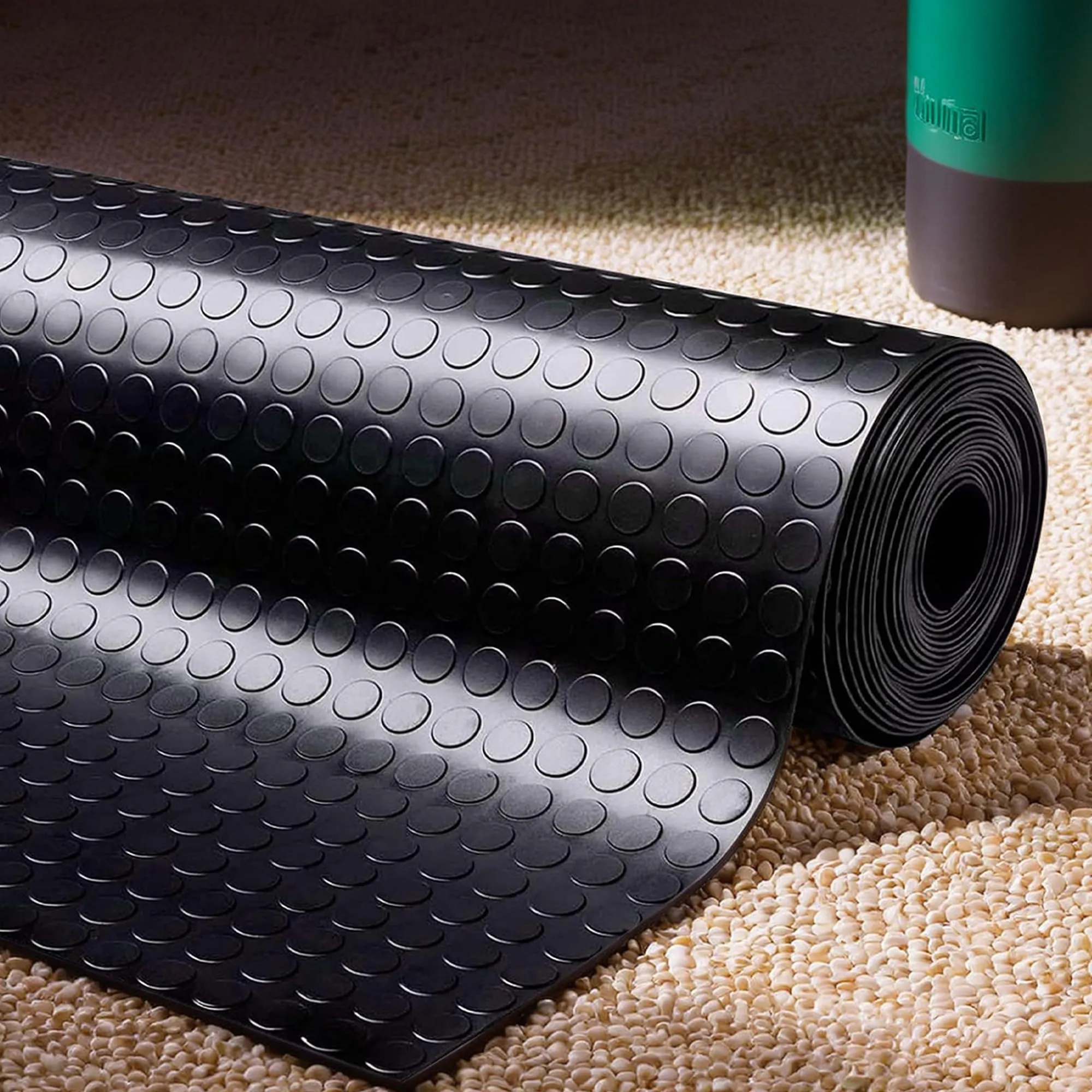 Homestic Anti-Skid & Shock Protection Electrical Rubber Mat for Floor | Non-Slip Electrical Insulation Mat for Transformer Rooms, Electrical Panels, Lift Machine Room | RM628B - Black