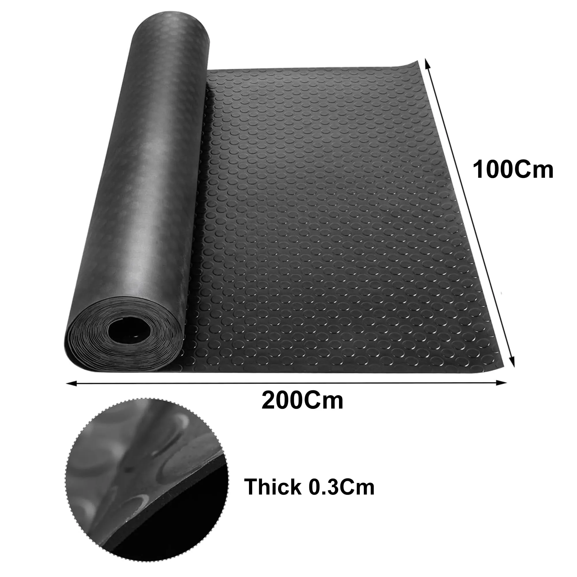 Homestic Anti-Skid & Shock Protection Electrical Rubber Mat for Floor | Non-Slip Electrical Insulation Mat for Transformer Rooms, Electrical Panels, Lift Machine Room | RM628B - Black