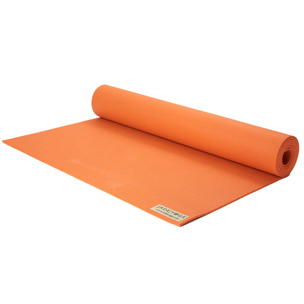 Jade Yoga Harmony Mat - Orange & Iron Flask Wide Mouth Bottle with Spout Lid, Fire, 32oz/950ml Bundle