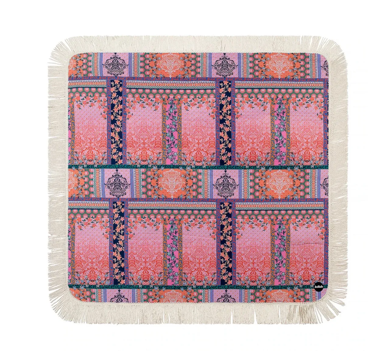 Kollab Holiday Fringed Picnic Mat - 1.45m x 1.45m - Lombok