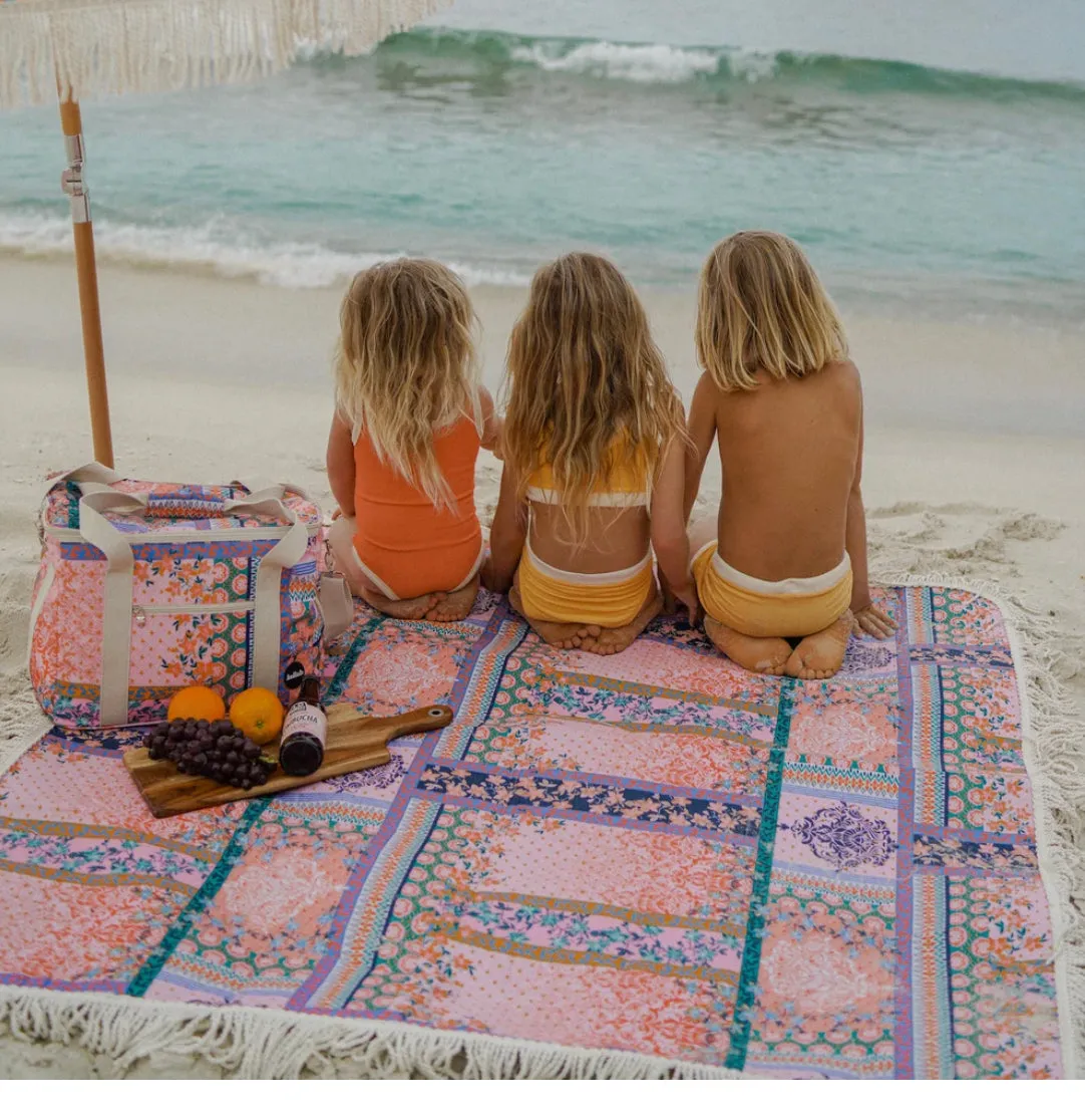 Kollab Holiday Fringed Picnic Mat - 1.45m x 1.45m - Lombok