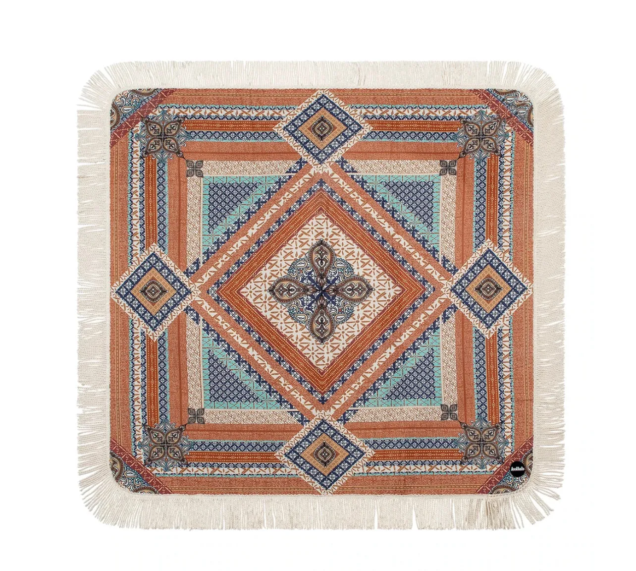 Kollab Holiday Fringed Picnic Mat - 1.45m x 1.45m - Persia