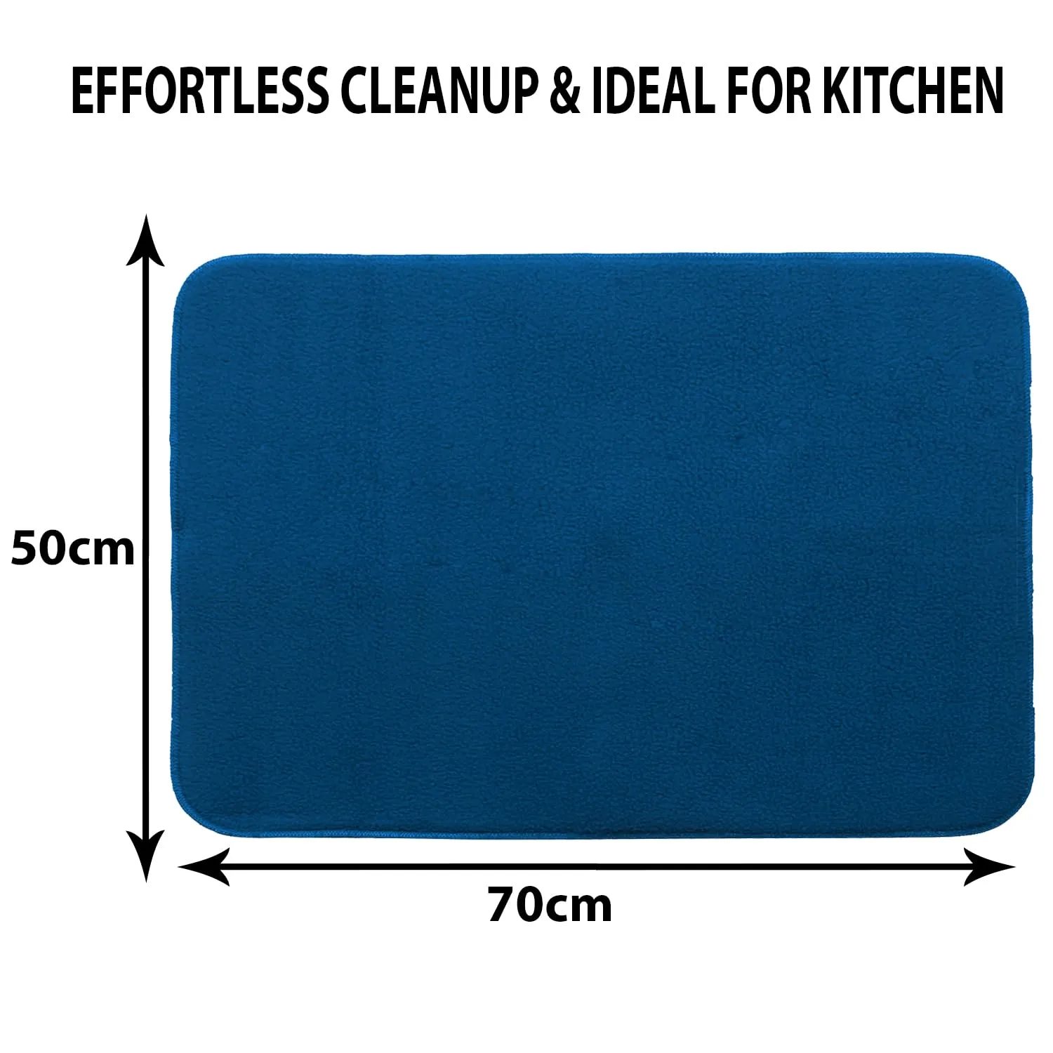 Kuber Industries Dish Dry Mat | Microfiber Drying Mat | Reversible Kitchen Drying Mat | Absorbent Mat | Kitchen Dish Dry Mat | 50x70 | Pack of 2 | Blue & Green