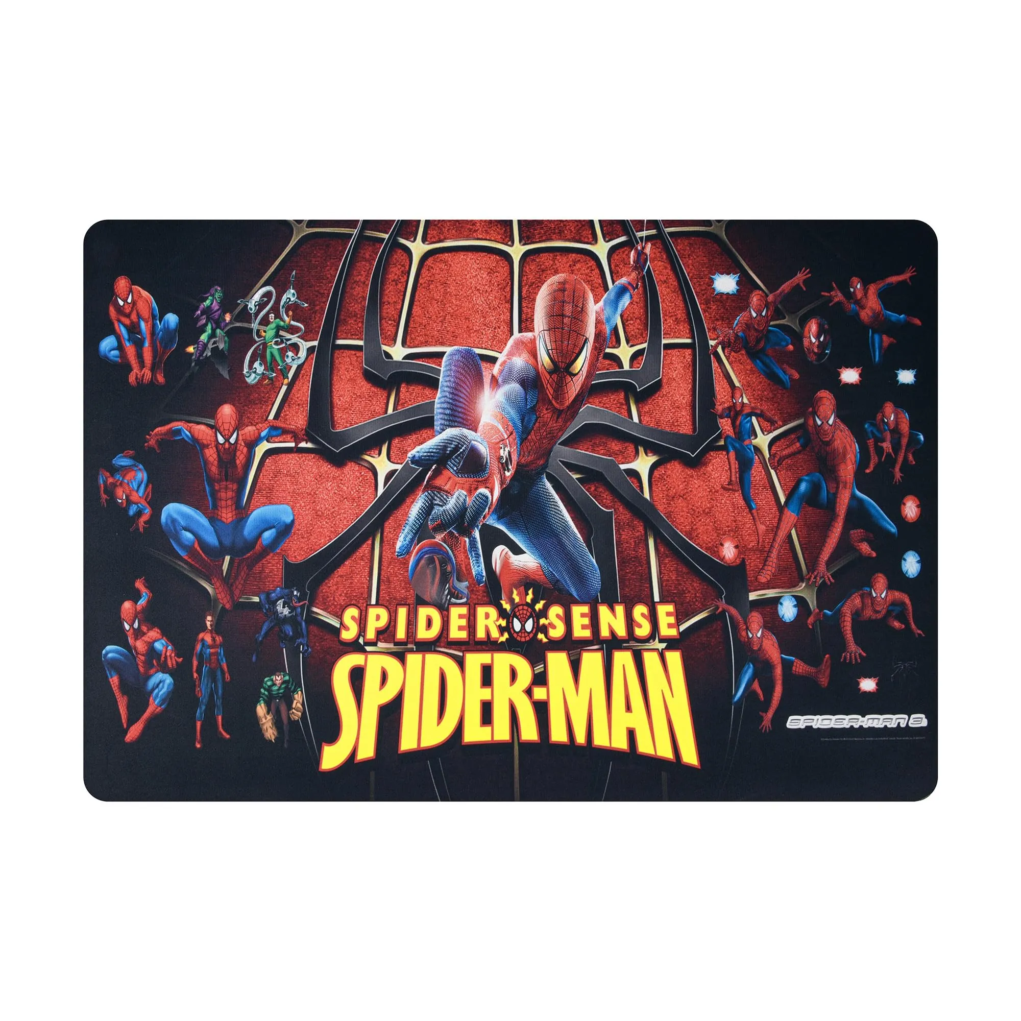 Kuber Industries Marvel Spiderman Bathmat | Anti Skid Door Mat | Super Absorbent Bath Mat | Rubber Floor Mat for Home | Quick-Drying Non-Slip Floor Mat | HY022 |Black & Blue