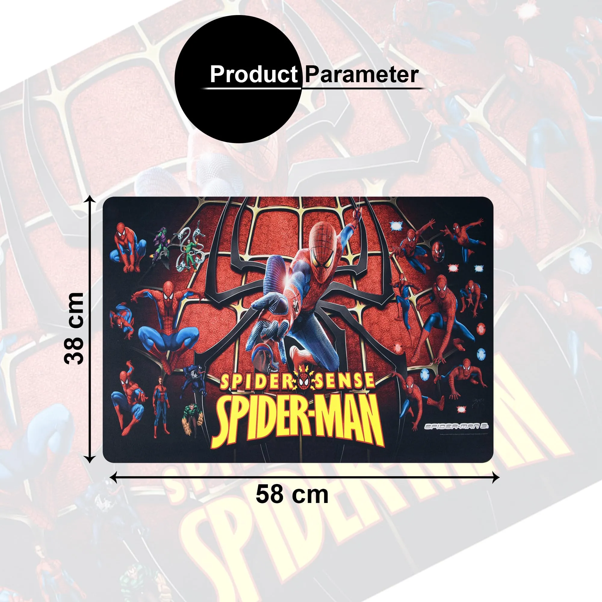 Kuber Industries Marvel Spiderman Bathmat | Anti Skid Door Mat | Super Absorbent Bath Mat | Rubber Floor Mat for Home | Quick-Drying Non-Slip Floor Mat | HY022 |Black & Blue