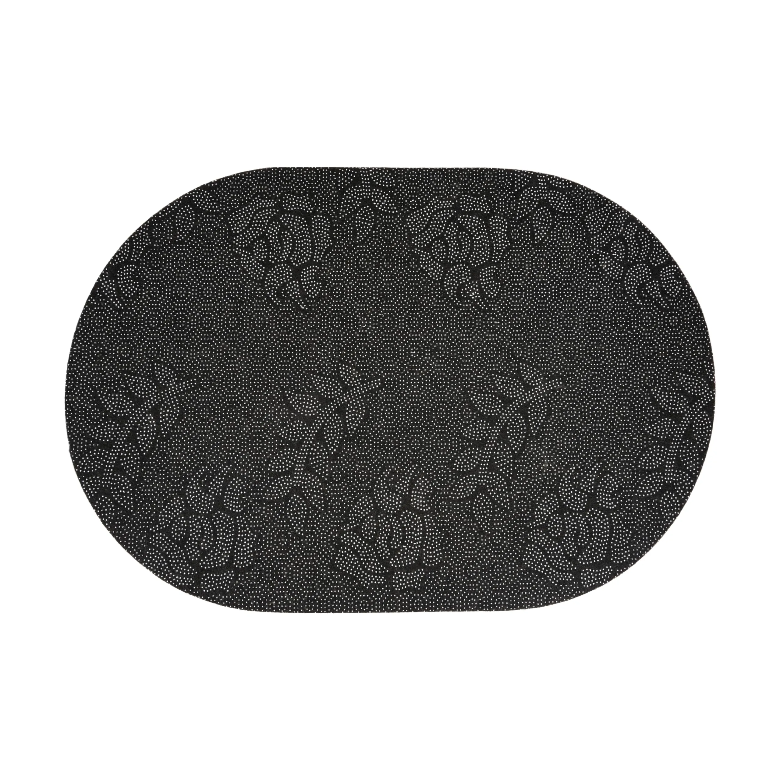 Kuber Industries Oval Bathmat | Soft Anti Skid Door Mat | Non Woven Floor Mat for Home | Non-Slip Mat for Shower-Bathtub | HY060 | Blue