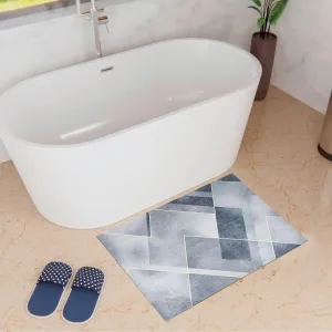 Kuber Industries Rectangular Bathmat | Soft Anti Skid Door Mat | Non Woven Floor Mat for Home | Non-Slip Mat for Shower-Bathtub | HY066 | Gray