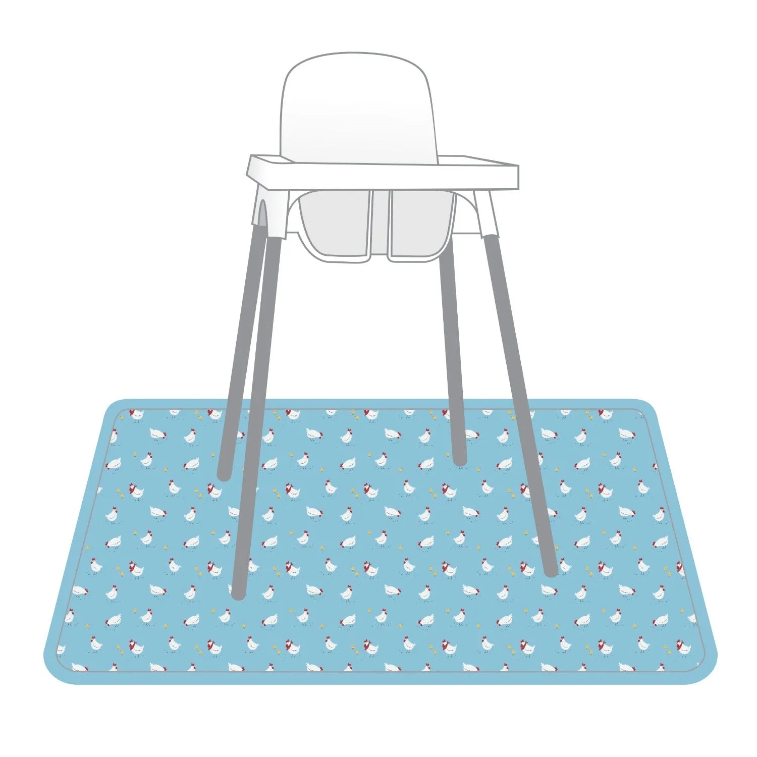 Little Chickies Splash Mat - A Waterproof Catch-all For Highchair Spills And More!