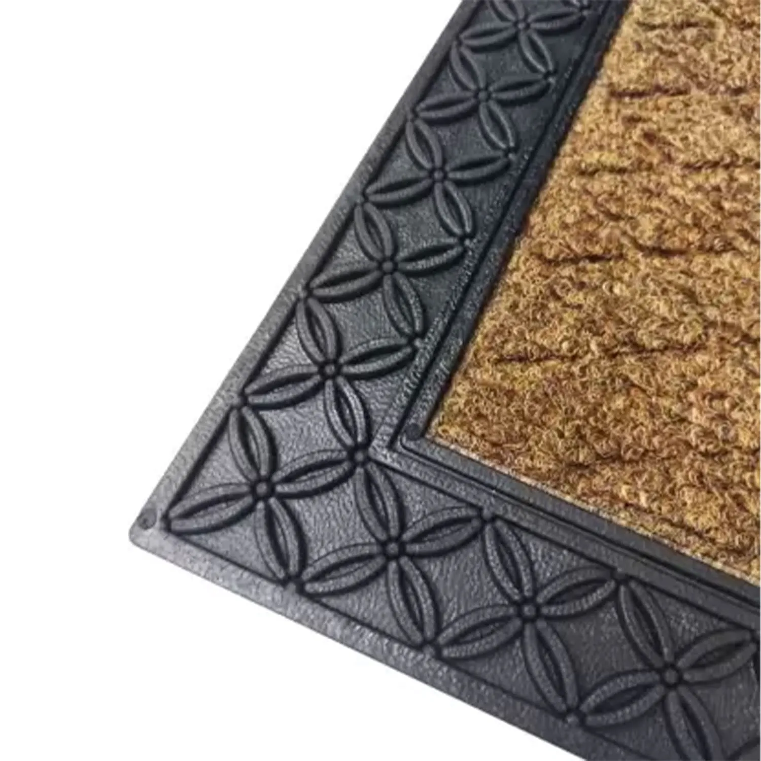 LUXE HOME INTERNATIONAL Rectangular Door Mats For Home Natural Coir Mat Solid Waterproof Low Profile Entrance Rug With Anti-Slip Rubber Backing For Indoor And Outdoor Use (45Cm X 75Cm, Brown, Pc 1)