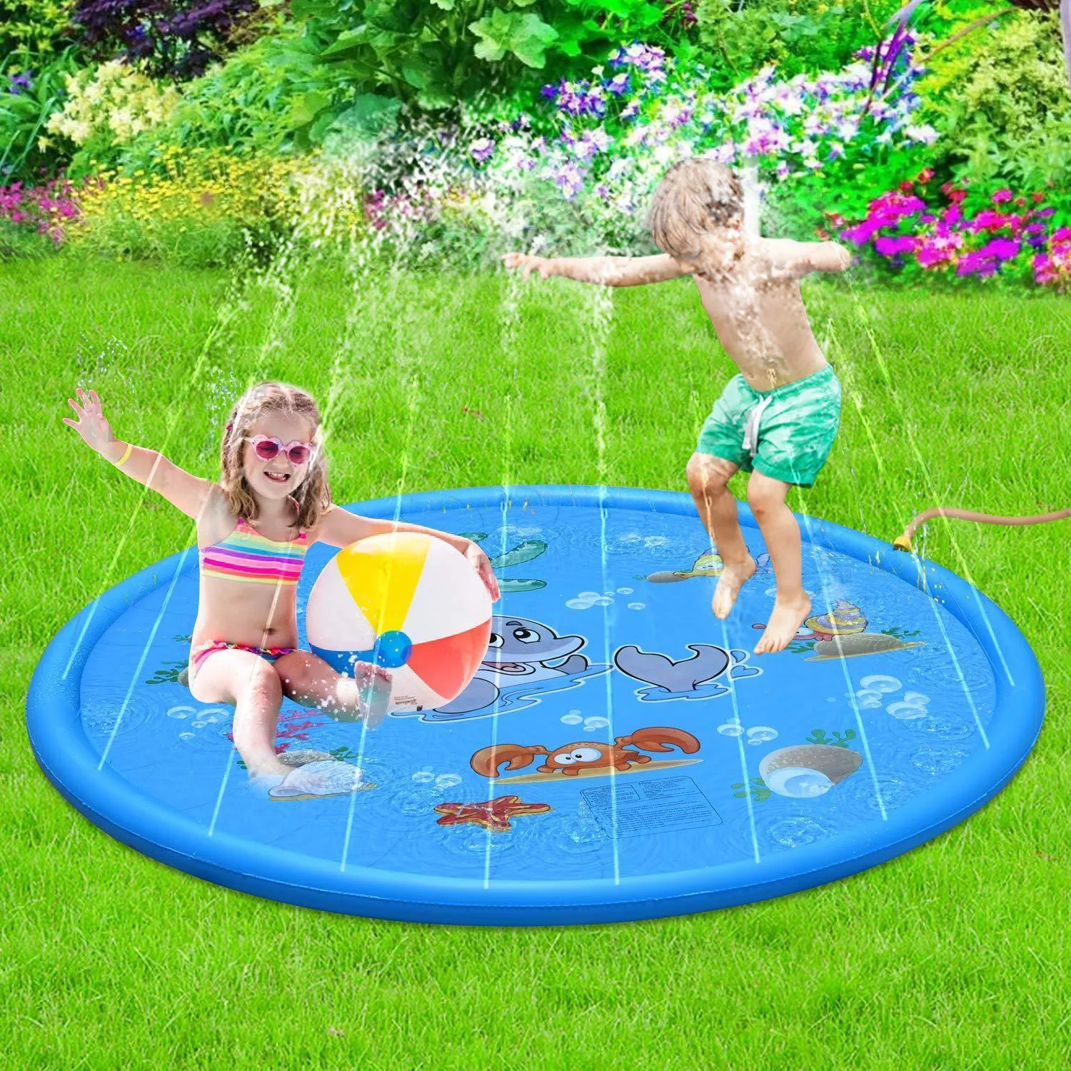 Marine Splash Adventure – Durable Children's Water Spray Play Mat