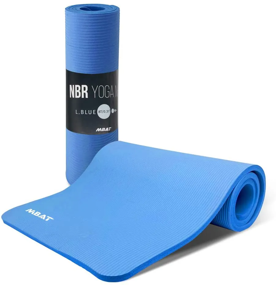 MBAT Yoga Mat Non-Slip, NBR Material Eco Friendly Fitness Exercise Mat with Carrying Strap, Pro Yoga Mats for Women, Workout Mats for Home and Floor Exercises